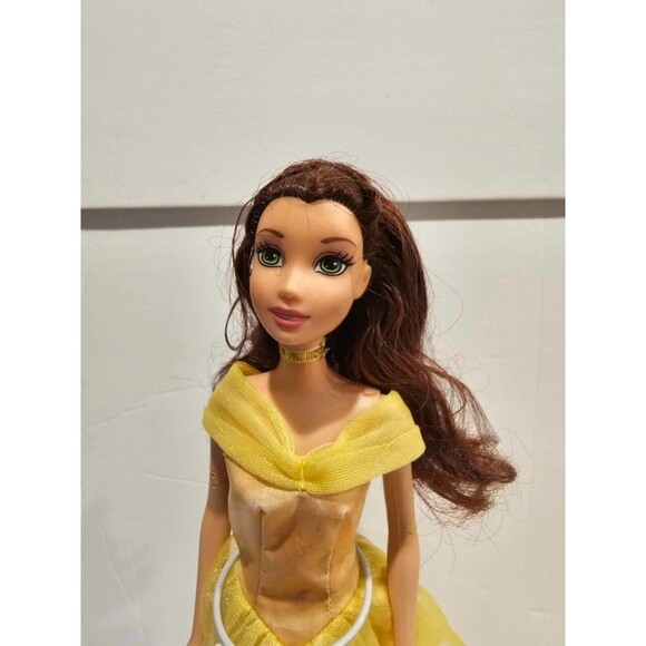 Lot of 2 Vintage Disney Belle Beauty & the Beast Barbie Doll Yellow Dress FLAWS - Picture 8 of 16
